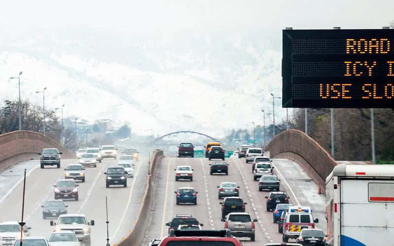 Traffic on I-70 Colorado