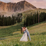 clare and kevin wedding - kiss in a field